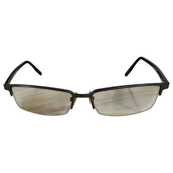 BCBG Maxazria Orion Oli Green Half Frame Metal Eyeglasses Glasses - Needs Lenses - Picture 2 of 7